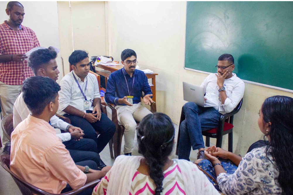Group discussions held in smaller focus groups help gauge interpersonal soft skills